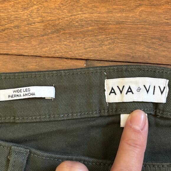 Ava & Viv Green Flare & Wide Leg Jeans - Picture 4 of 9